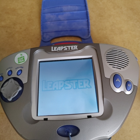 Leap Frog Other - LeapFrog Leapster 20200 Learning Game System Blue Silver+ 2 games